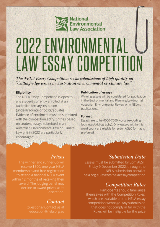 environmental essay competition 2022